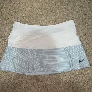White and Blue Nike Tennis Skirt